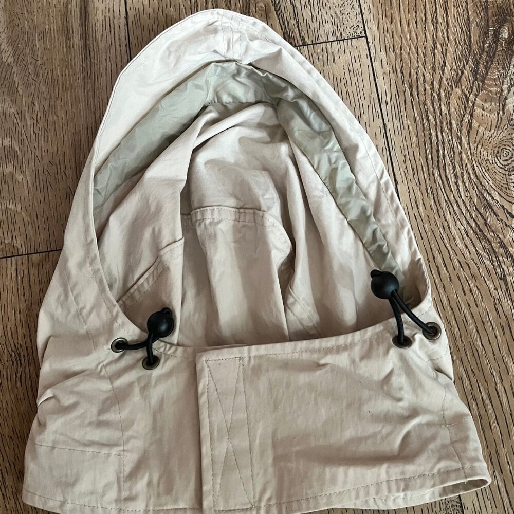 Timberland Weather Gear w/ hood  Zip Up Button Up Beige Collared Jacket  SZ M - Picture 8 of 11
